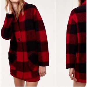 Wilfred Free Off Duty Buffalo Plaid Wool Blend Jacket S